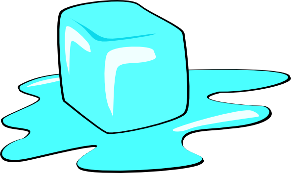 Ice cube melting clipart