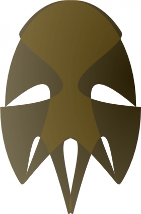 Tribal African Mask clip art vector, free vector graphics