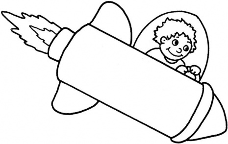 Boy On A Space Rocket coloring page | Super Coloring - ClipArt ...