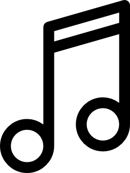 Double musical note outline vector icon | Free Music icons