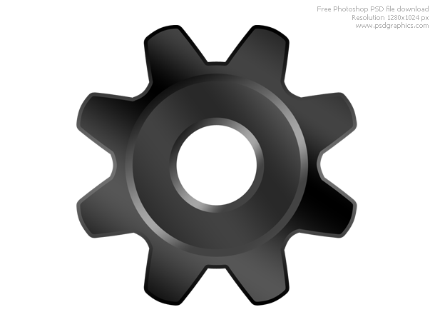 PSD gears icon | PSDGraphics