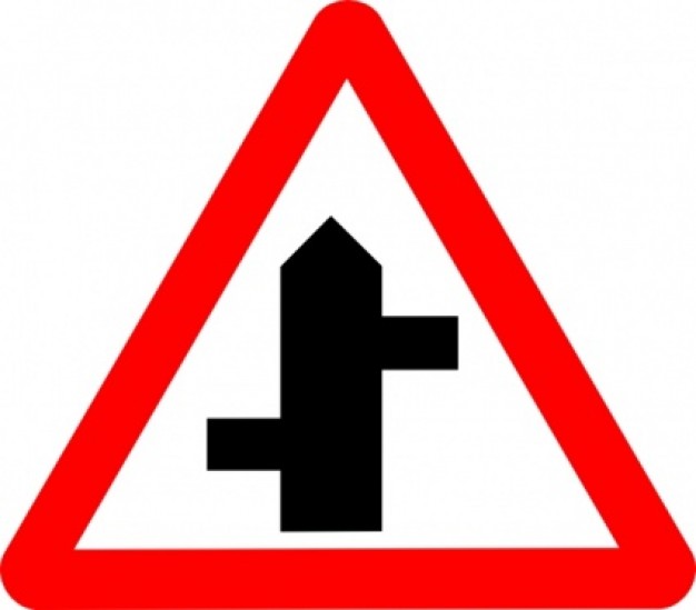 Intersecting Road Sign clip art | Download free Vector