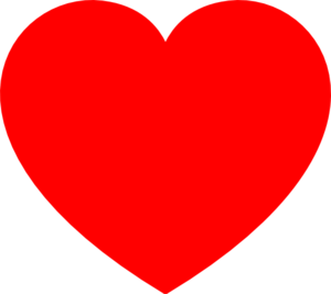 Small red heart clipart