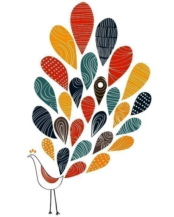 Colourful Drawing Of Peacock - ClipArt Best