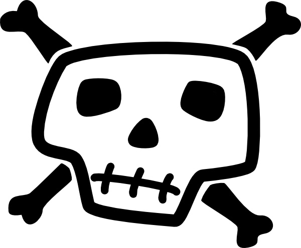 Skull and crossbones clip art free vector in open office drawing 2 ...