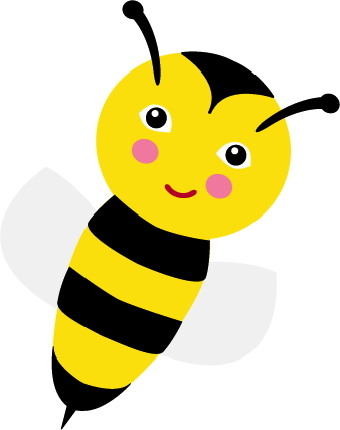 Cute busy bee clipart