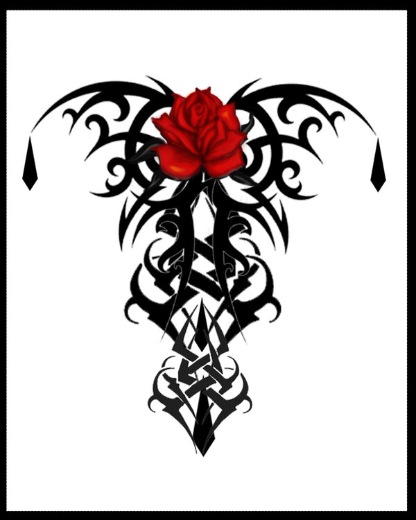 Gothic Rose Tattoo Print V2 by Quicksilverfury on DeviantArt