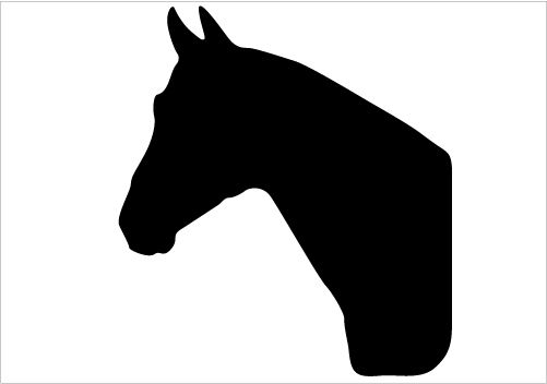 Horse head outline clipart