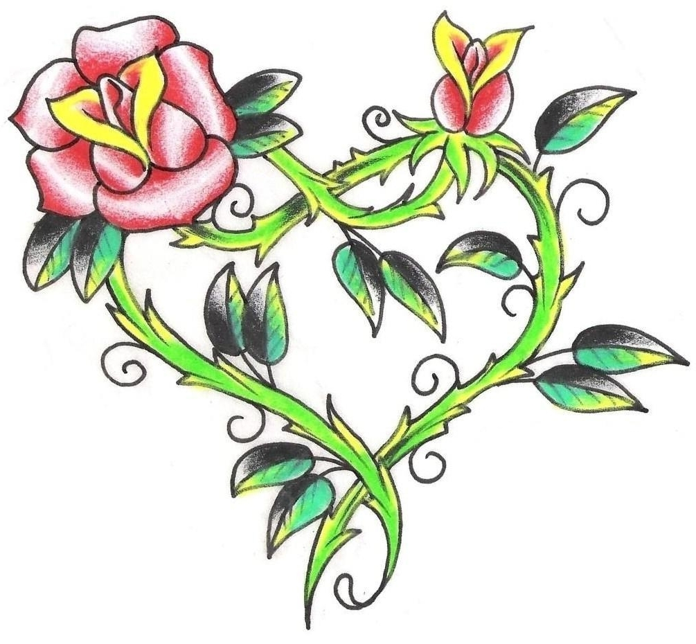 Heart Flower Tattoo Designs Top Flower Wrist Tattoos Images For ...