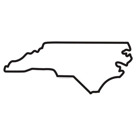 Clipart of outline of state of north carolina