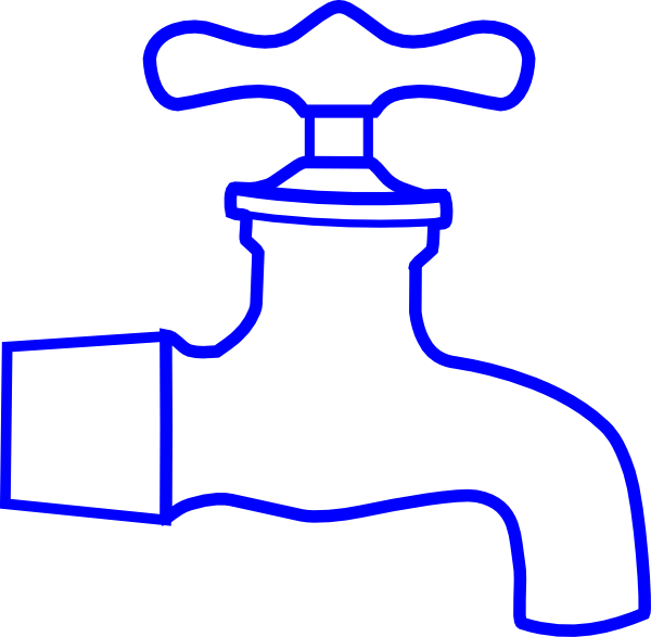 Blue Faucet Clip Art - vector clip art online ...