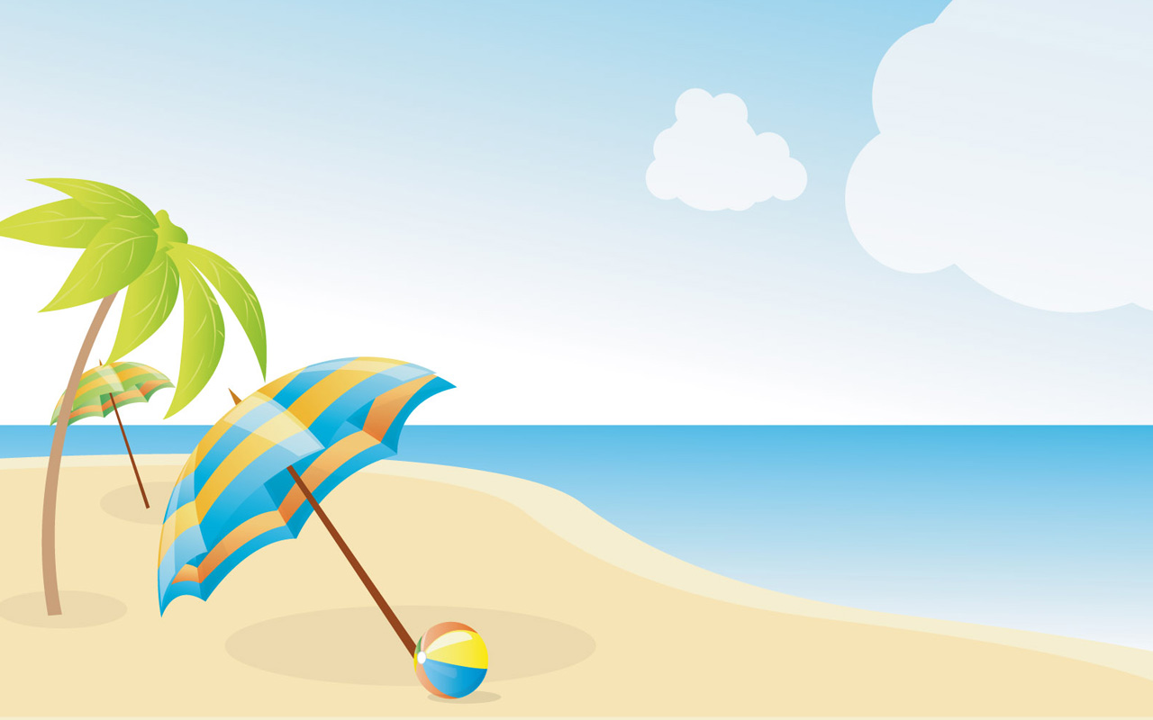 Cartoon Beach Wallpaper - Vergilis Clipart