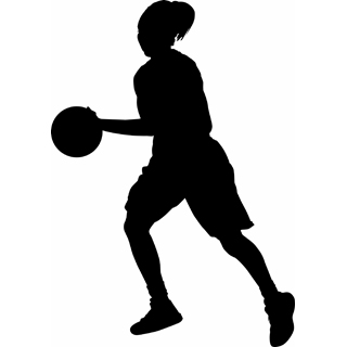 Basketball player silhouette clipart