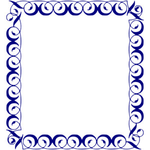 Blue Border clip art - Polyvore