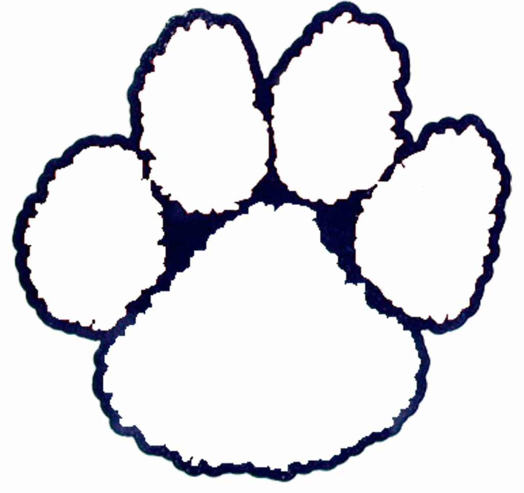 Paw Print Coloring Page Best Photos Of Paw Print Coloring Page ...