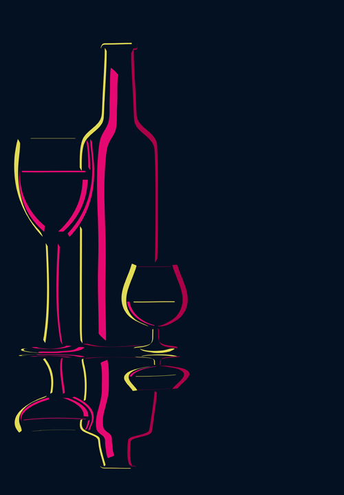 Elements of Wine design vector graphic set 04 - Vector Life free ...