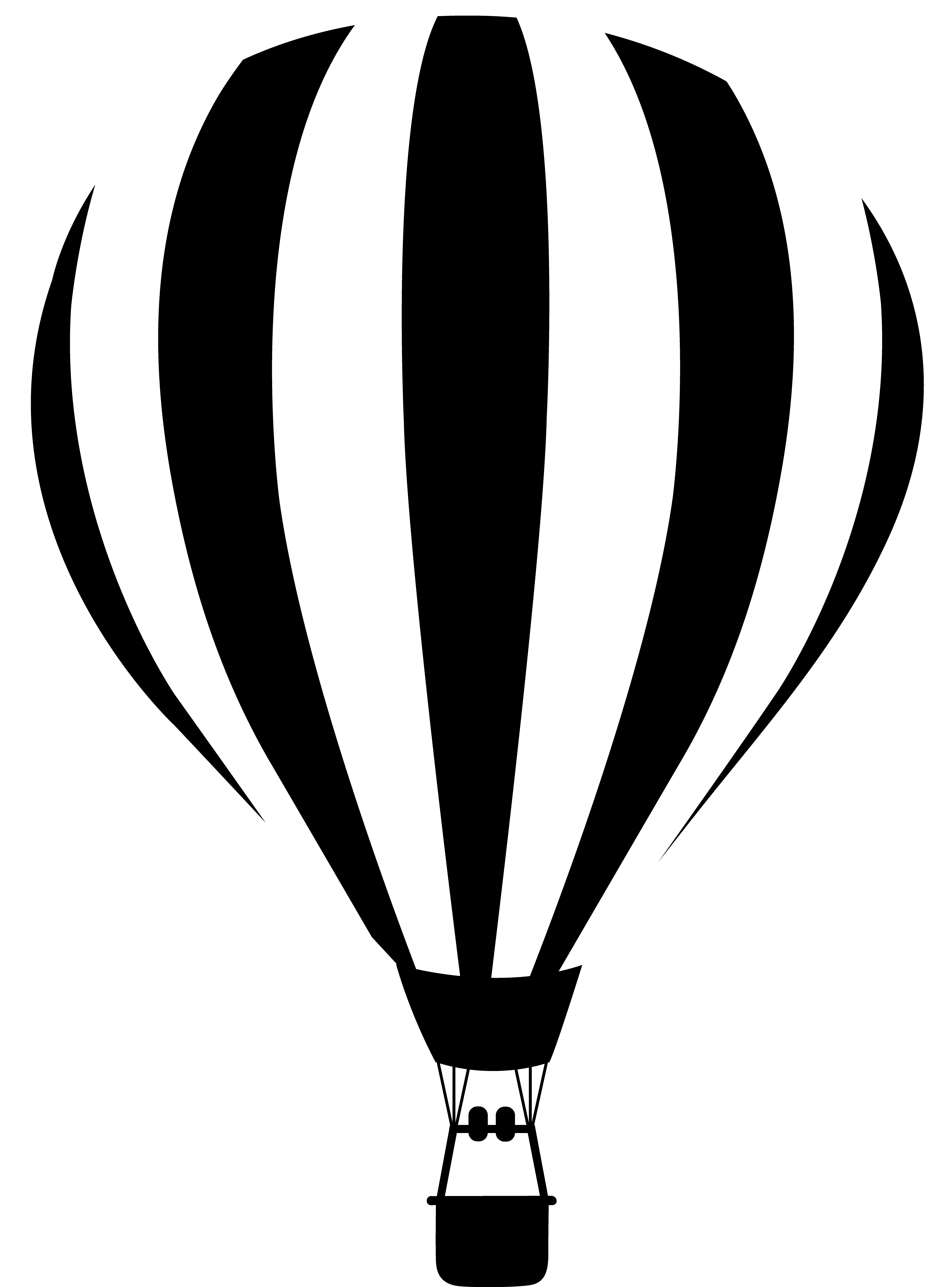 Hot Air Balloon Clip Art Outline - Free Clipart Images