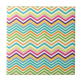 Multi Colored Chevron Ceramic Tiles | Zazzle