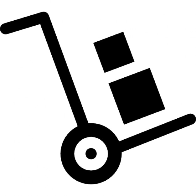 Trolley push cart with boxes Icons | Free Download