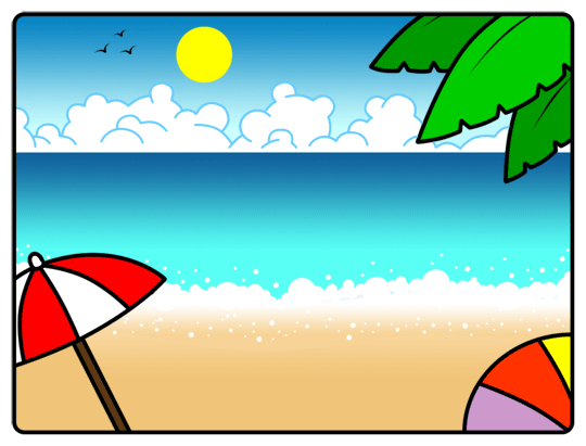 Cartoon Beach Scene | Free Download Clip Art | Free Clip Art | on ...