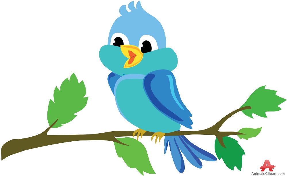 Birds on a branch clip art