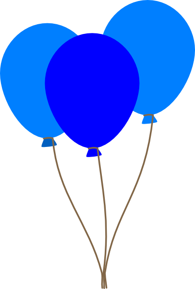 Blue Balloons Clipart