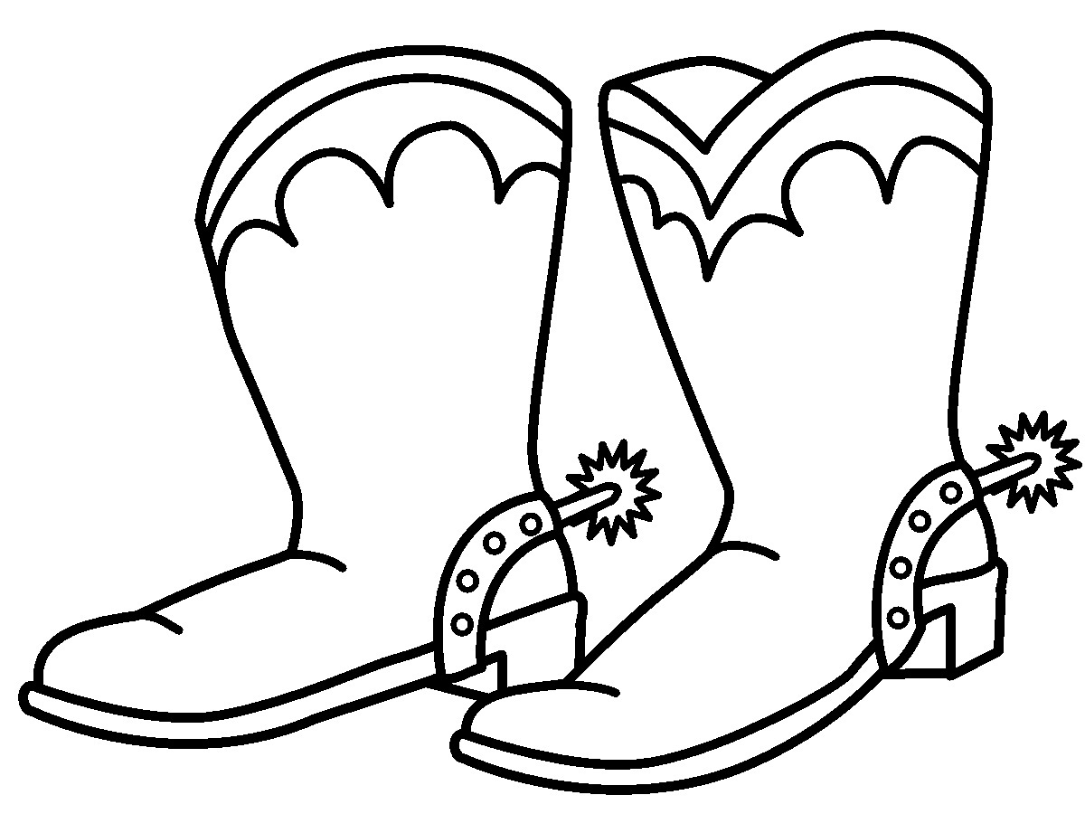 Cowboy Boot Coloring Pages ClipArt Best