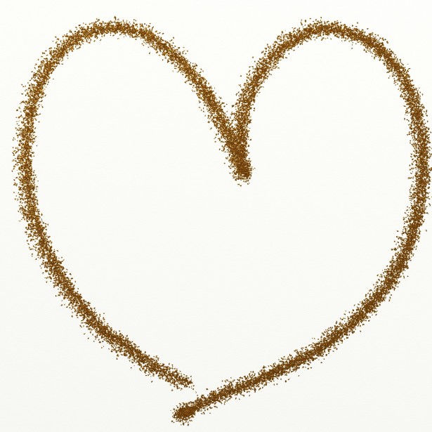 Gold glitter heart clipart