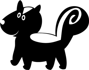 Skunk clip art at vector clip art free 2 image #24561
