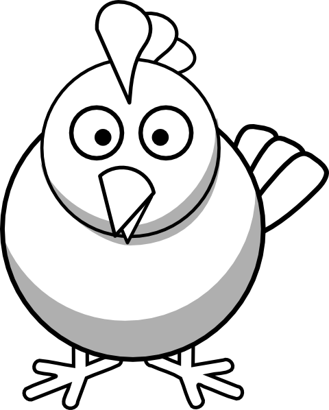 Chicken clip art black and white