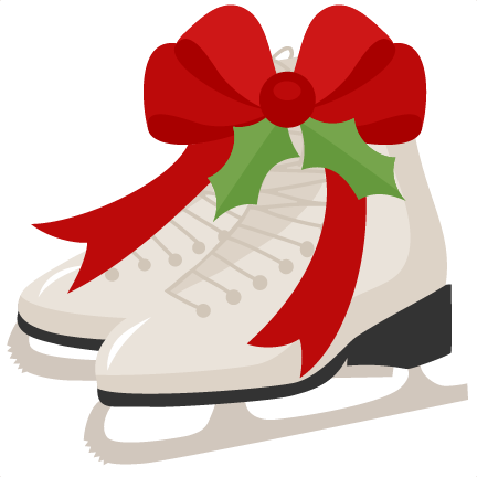 Christmas Ice Skates scrapbook cut file cute clipart files for ...