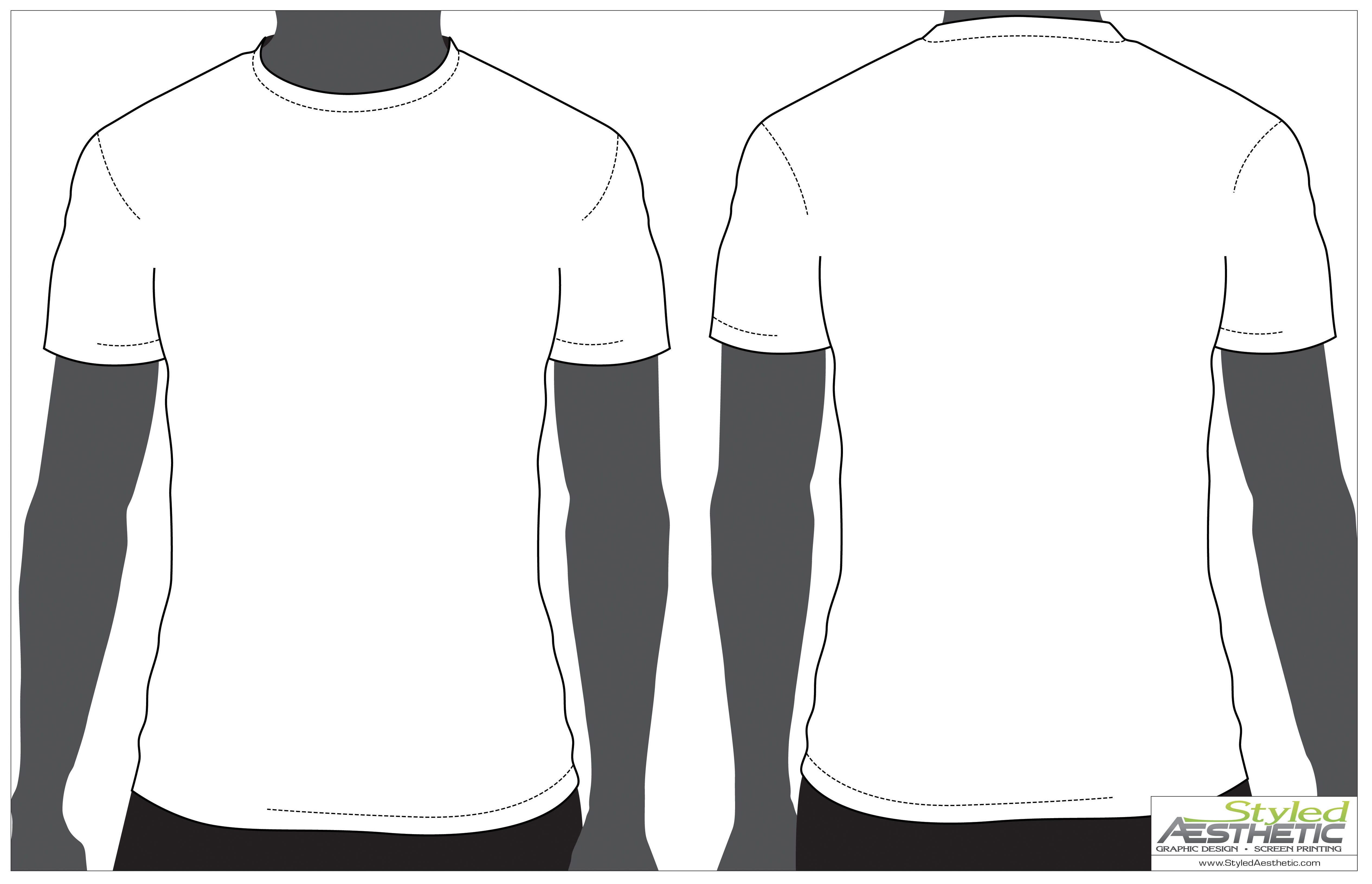 Printable T Shirt Template Front And Back