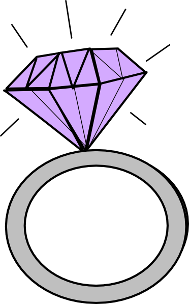 Cartoon diamond ring clipart
