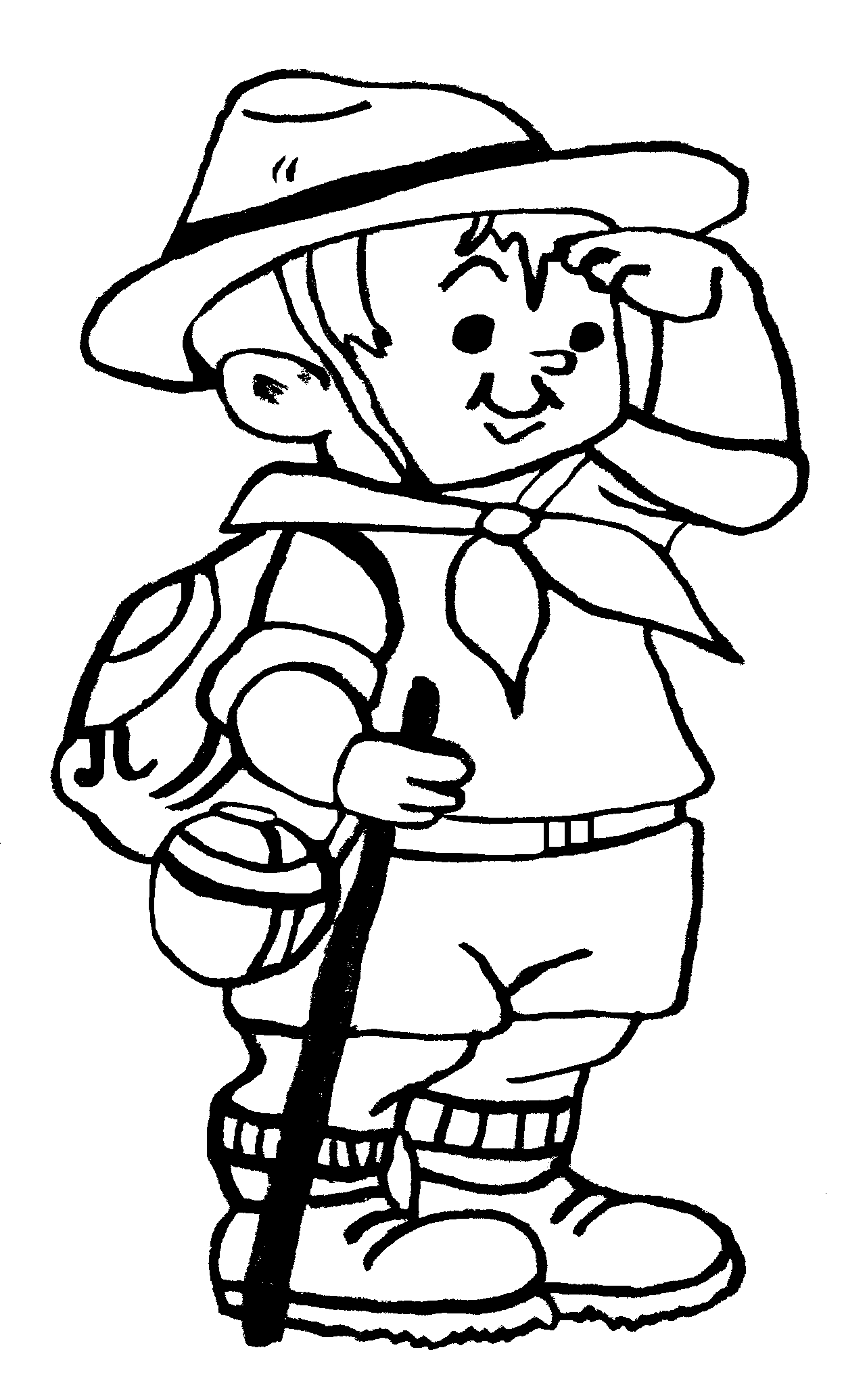 Boy Scout Hiking Clipart