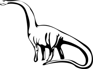 Dinosaur Outline Clip Art - vector clip art online ...