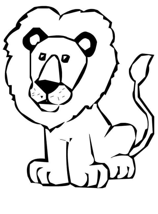 Lion drawing clipart