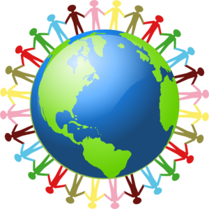 People holding hands around the world clipart - ClipartFox