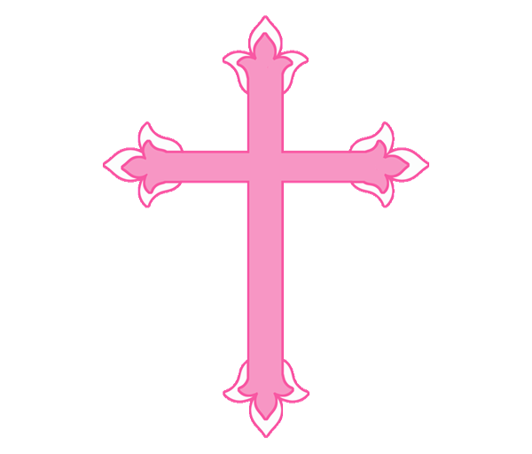 Pink Baptism Cross - Free Clipart Images