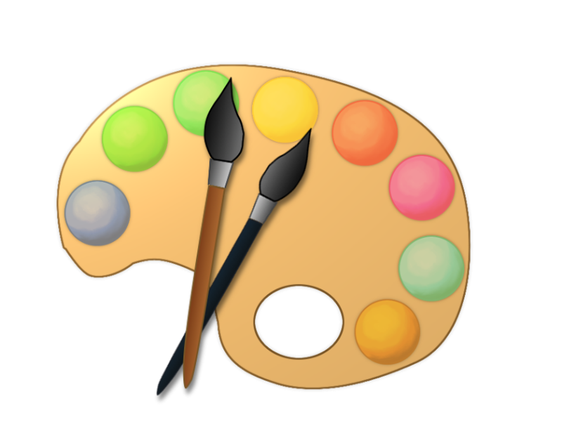 Clipart artist palette free