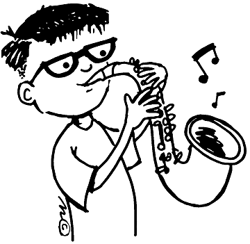 playing saxophone - Clip Art Gallery