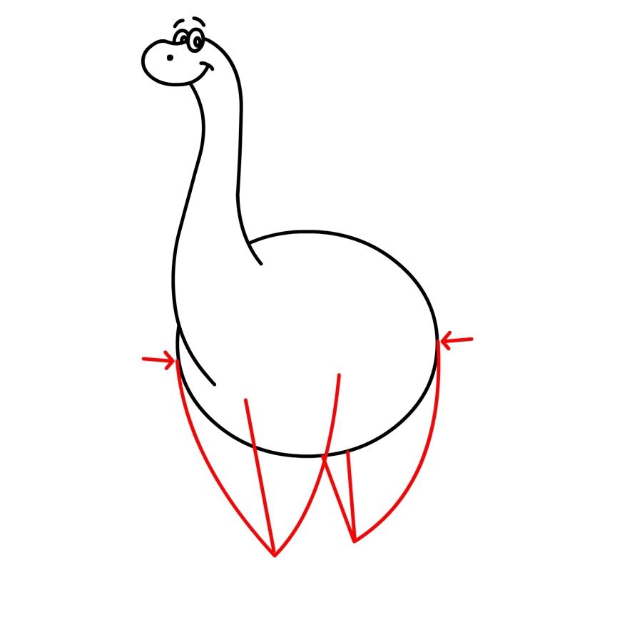 Draw a Dinosaur- Draw the Legs