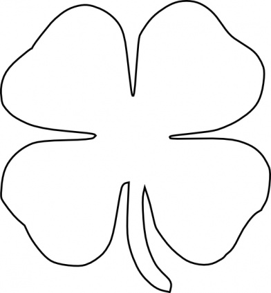 Download Four Leaf Clover Vector clip art Free