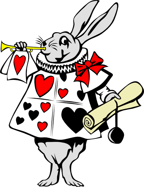 Rabbit From Alice In Wonderland clip art Free Vector