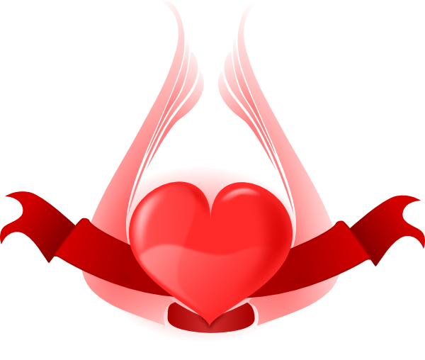 Heart With Wings clip art Free Vector / 4Vector