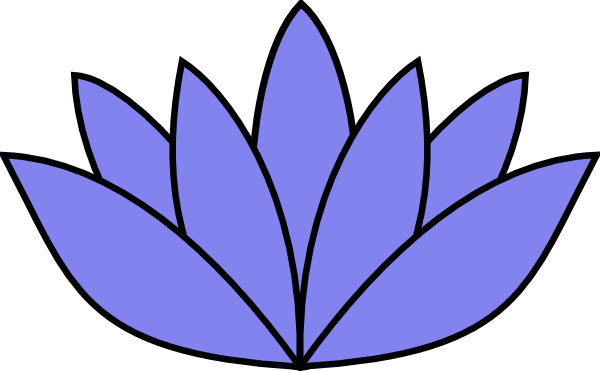 Lotus Flower Light Blue Clip Art - vector clip art ...