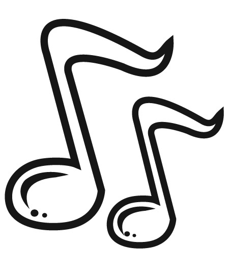 Music Notes Outline - ClipArt Best