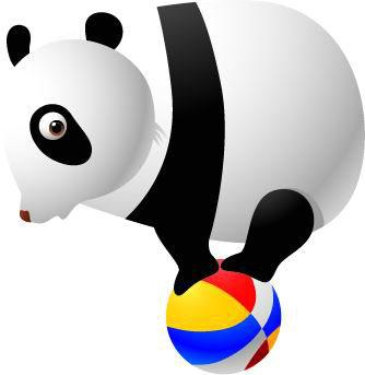 Cute cartoon animal panda design psd | Download PSD, EPS, AI, CDR ...