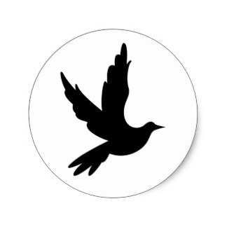 Flying Bird Shadow Stickers | Zazzle