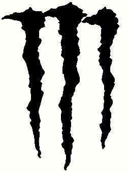 Monster energy black and white clipart