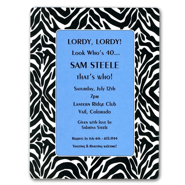 Animal Print Blank Invitations - Undangan Unik